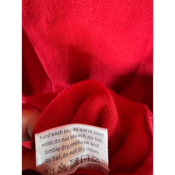 Tyler Boe Sweater Dress Red Sz S Cowl Neck Holiday Party Festive Classy Preppy - Picture 3 of 7